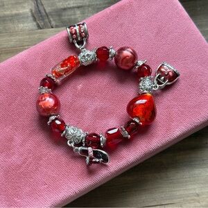 Turquoise Style Glass Beaded Stretch Bracelet